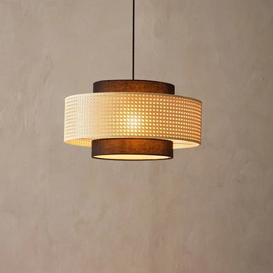 Modern Handmade Woven Rattan Chandeliers Living Room Restaurant Kitchen Tea  Led Pendant Lamp Bamboo Decor Lighting Fixtures